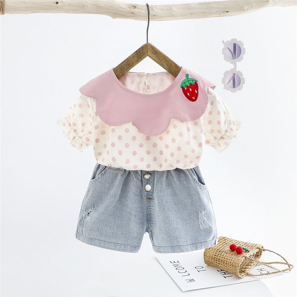 2020 summer kids baby girls clothes sets 2pcs strawberry children girl clothing dot t shirt short pants sport suit outfit, White
2020 summer kids baby girls clothes sets 2pcs strawberry children girl clothing dot t shirt short pants sport suit outfit, White