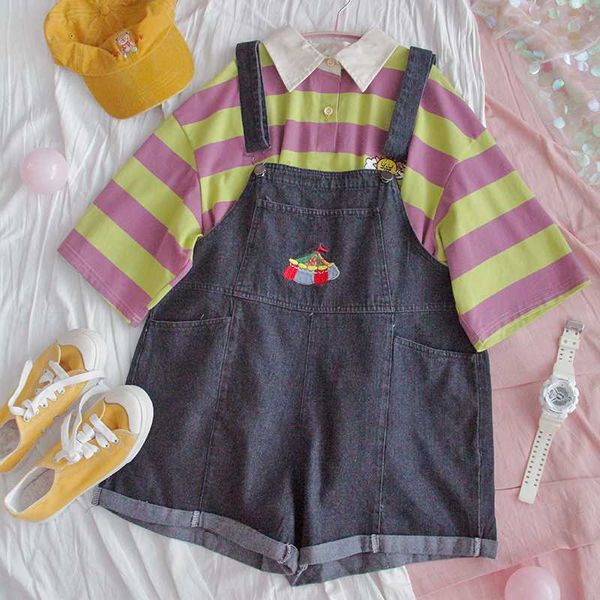 casual denim suspenders shorts girls summer loose wild thin japanese harajuku soft sister black overalls shorts preppy style, White;black
casual denim suspenders shorts girls summer loose wild thin japanese harajuku soft sister black overalls shorts preppy style, White;black