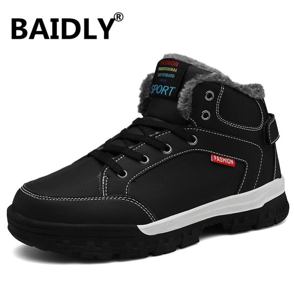 men snow boots waterproof winter brand super warm men's leather boots rubber snow ankle leisure outdoor shoes, Black
men snow boots waterproof winter brand super warm men's leather boots rubber snow ankle leisure outdoor shoes, Black