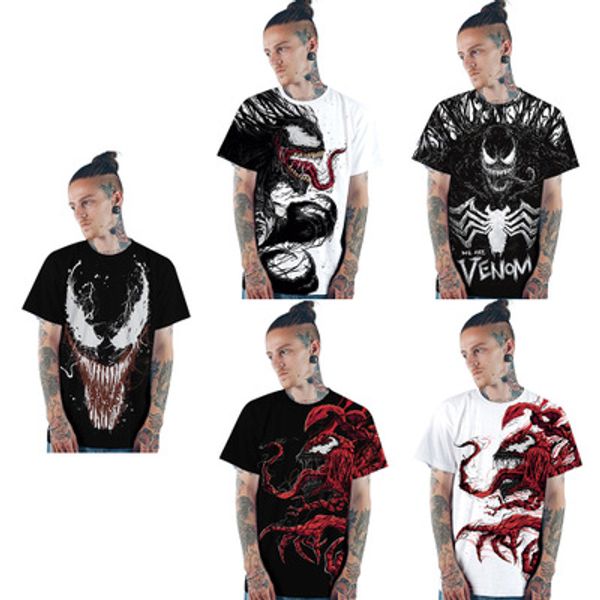 mens sport tops venom print fashion t-shirts skinny casual male crew neck breathable short sleeve clothing, White;black
mens sport tops venom print fashion t-shirts skinny casual male crew neck breathable short sleeve clothing, White;black