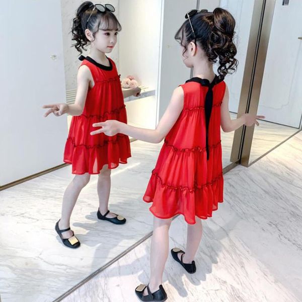 child wear girl clothes toddler dress 2020 summer fashion round neck princess dress quality chiffon banquet kids clothing, Red;yellow
child wear girl clothes toddler dress 2020 summer fashion round neck princess dress quality chiffon banquet kids clothing, Red;yellow