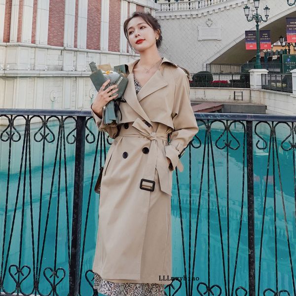 korean chic trench coat for women 2020 spring autumn new british style temperament double breasted windbreaker z393, Tan;black
korean chic trench coat for women 2020 spring autumn new british style temperament double breasted windbreaker z393, Tan;black