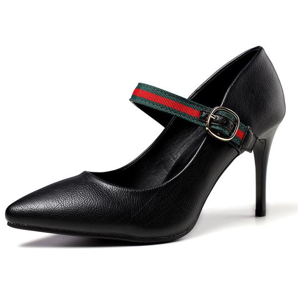 qsr 2020 pumps single shoes, one buckle, pointed, shallow mouth, high heel shoes, solid color, high heels, Black
qsr 2020 pumps single shoes, one buckle, pointed, shallow mouth, high heel shoes, solid color, high heels, Black