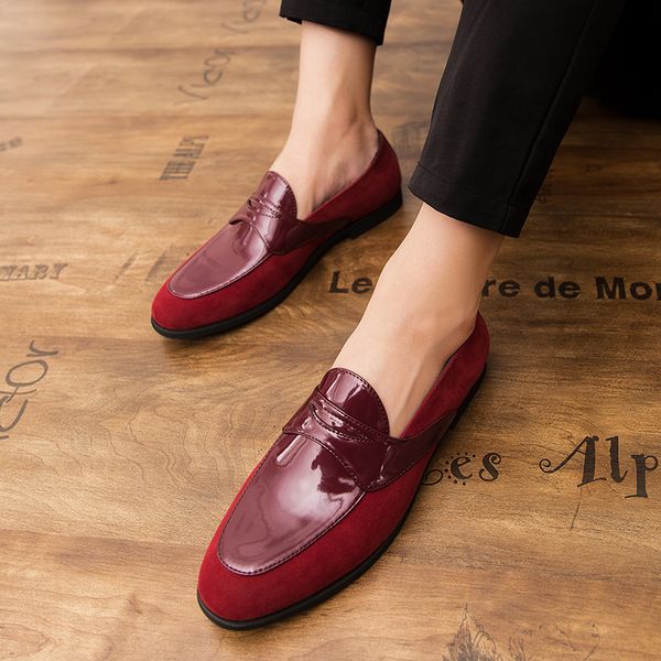 spring and autumn new men's shoes classic simple and comfortable business leather stitching suede loafers, Black
spring and autumn new men's shoes classic simple and comfortable business leather stitching suede loafers, Black