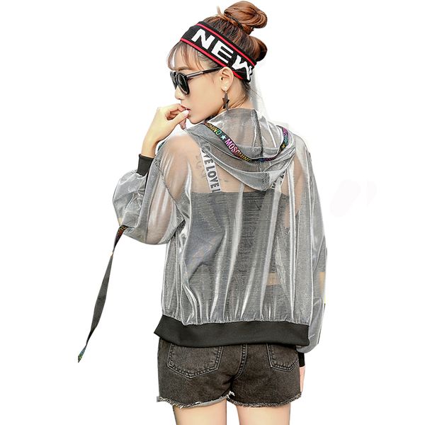 qing mo transparent jacket mesh hooded coat women letter strap jacket sun-proof female thin outerwear zldm082, Black;brown
qing mo transparent jacket mesh hooded coat women letter strap jacket sun-proof female thin outerwear zldm082, Black;brown