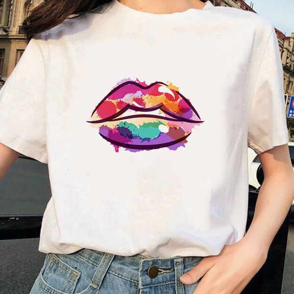 lady casual lip t-shirt gift for girlfriend harajuku red lipstick t shirt women perfumer floral t-shirts girl summer shirt, White
lady casual lip t-shirt gift for girlfriend harajuku red lipstick t shirt women perfumer floral t-shirts girl summer shirt, White