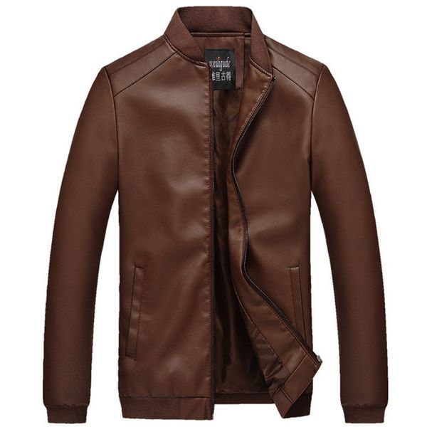 chtengiber business leather jacket stand collar men's coats zipper casual biker leather windbreakers jaqueta de couro masculina, Black;brown
chtengiber business leather jacket stand collar men's coats zipper casual biker leather windbreakers jaqueta de couro masculina, Black;brown
