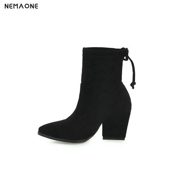 nemaone plus size 34-43 ankle boots woman high heels poined toe thick high boots spring autumn women black
nemaone plus size 34-43 ankle boots woman high heels poined toe thick high boots spring autumn women black