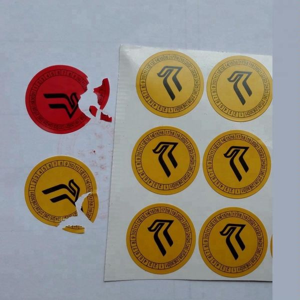 Anti-counterfeit Warranty Safety Seal Label One Time Use Fragile Paper Sticker