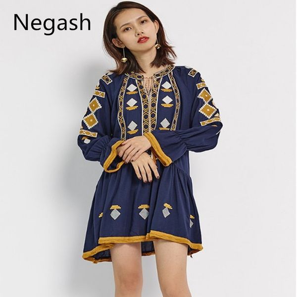 negash new spring summer feminino vestido loose embroidered vintage runway dress fashion elegant boho maxi vestido de festa, Black;gray
negash new spring summer feminino vestido loose embroidered vintage runway dress fashion elegant boho maxi vestido de festa, Black;gray