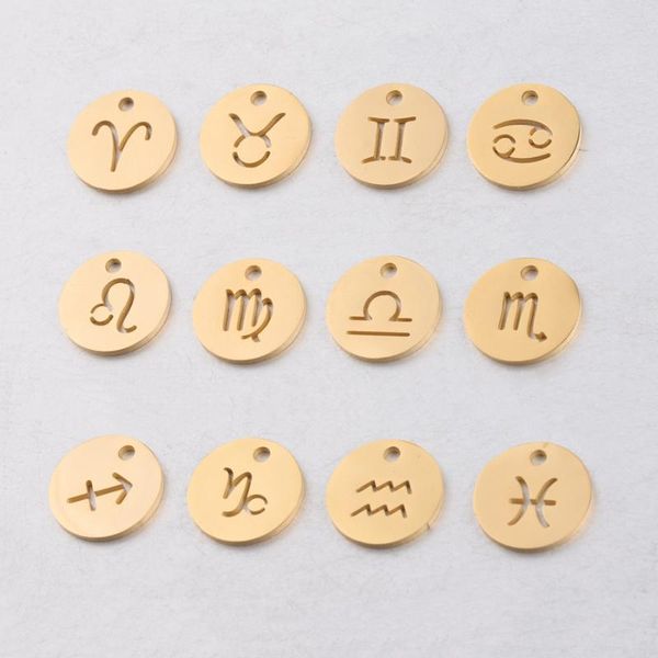 silver/gold stainless steel round hollow zodiac charm for jewelry making 2 hole metal constellation charms mirror polished 12pcs, Bronze;silver
silver/gold stainless steel round hollow zodiac charm for jewelry making 2 hole metal constellation charms mirror polished 12pcs, Bronze;silver