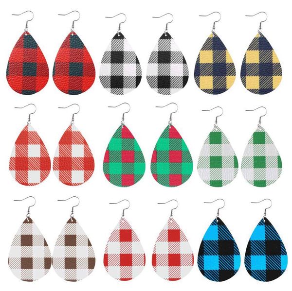 designer american fashion buffalo plaid leather teardrop earrings for women trendy flag basketball football baseball luxury earrings, Silver
designer american fashion buffalo plaid leather teardrop earrings for women trendy flag basketball football baseball luxury earrings, Silver