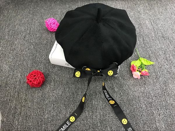 autumn and winter the fashion joker berets 4 colors solid color with smile ribbon painter cap for women 25, Blue;gray
autumn and winter the fashion joker berets 4 colors solid color with smile ribbon painter cap for women 25, Blue;gray