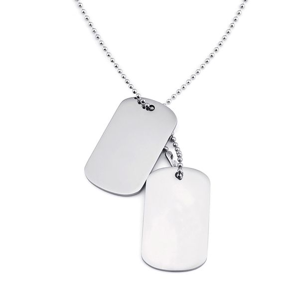 high polished rectangle stainless steel pendant necklace gold plated military card students dog tag pendants jewelry, Silver
high polished rectangle stainless steel pendant necklace gold plated military card students dog tag pendants jewelry, Silver
