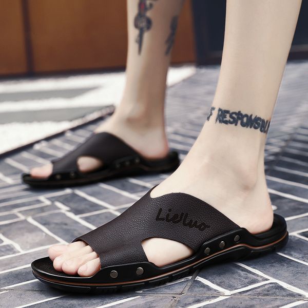 genuine leather sandals slipper sandals men middle-aged rubber sole soft-sole casual dad anti-slip summer, Black
genuine leather sandals slipper sandals men middle-aged rubber sole soft-sole casual dad anti-slip summer, Black