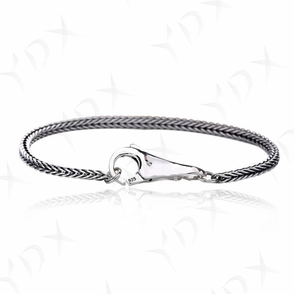 ydx 100%925 sterling silver couple bracelet retro glossy lobster clasp oxide design bracelet suitable for charm beaded party, Black
ydx 100%925 sterling silver couple bracelet retro glossy lobster clasp oxide design bracelet suitable for charm beaded party, Black