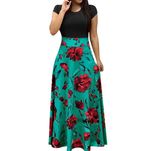 summer women maxi long beach dress female boho floral print patchwork lady casual short sleeve o neck party dress vestidos, Black;gray
summer women maxi long beach dress female boho floral print patchwork lady casual short sleeve o neck party dress vestidos, Black;gray