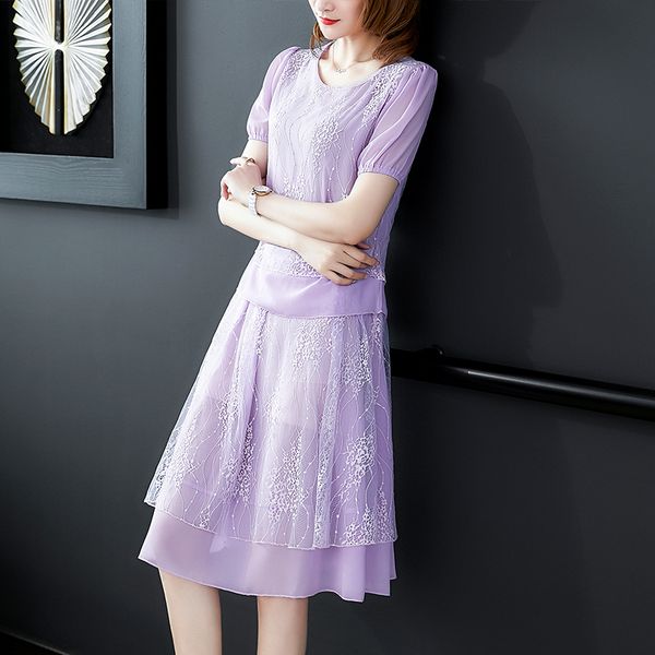 2 pcs set summer chiffon dress 2019 casual o-neck floral lace dresses elegant party dress plus size women clothing, Black;gray
2 pcs set summer chiffon dress 2019 casual o-neck floral lace dresses elegant party dress plus size women clothing, Black;gray