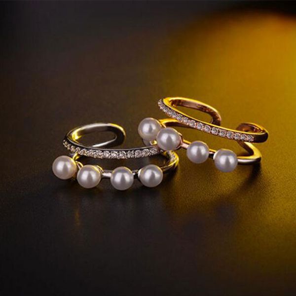 elegant cubic zircon engagement double layer ring with four pearls 925 sterling silver fashion party jewelry gift sr241, Slivery;golden
elegant cubic zircon engagement double layer ring with four pearls 925 sterling silver fashion party jewelry gift sr241, Slivery;golden