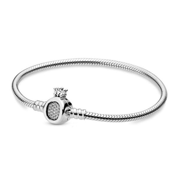 new 100% 925 sterling silver 598286cz moments crown o snake chain bracelet fit diy charm women original fashion jewelry gift, Golden;silver
new 100% 925 sterling silver 598286cz moments crown o snake chain bracelet fit diy charm women original fashion jewelry gift, Golden;silver
