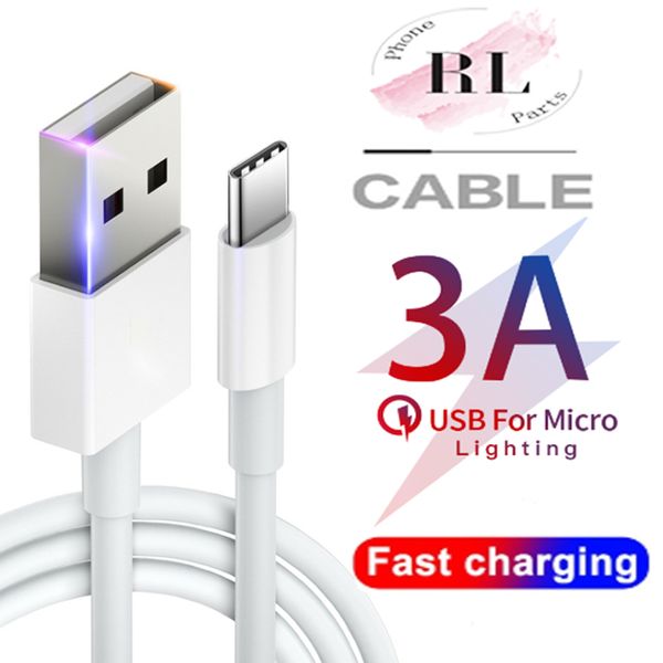 

high speed 3a usb cable fast charger micro usb type c charging cables 1m 2m 3m