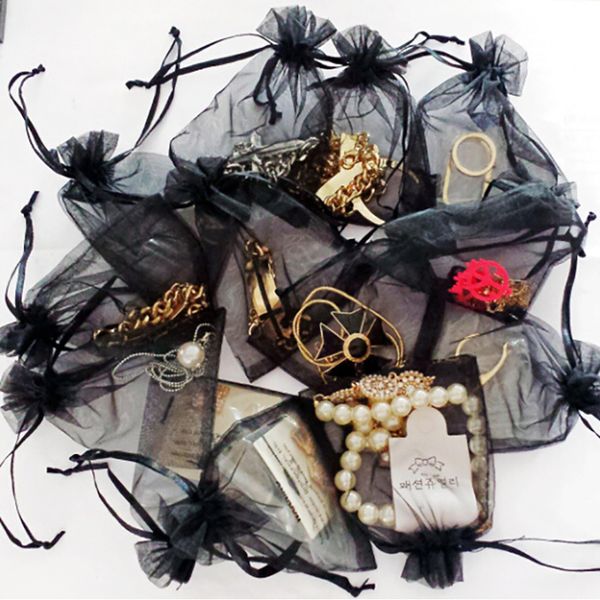10*12cm black jewelry gift pouch drawstring organza bags wedding christmas party favor wrap bags
10*12cm black jewelry gift pouch drawstring organza bags wedding christmas party favor wrap bags
