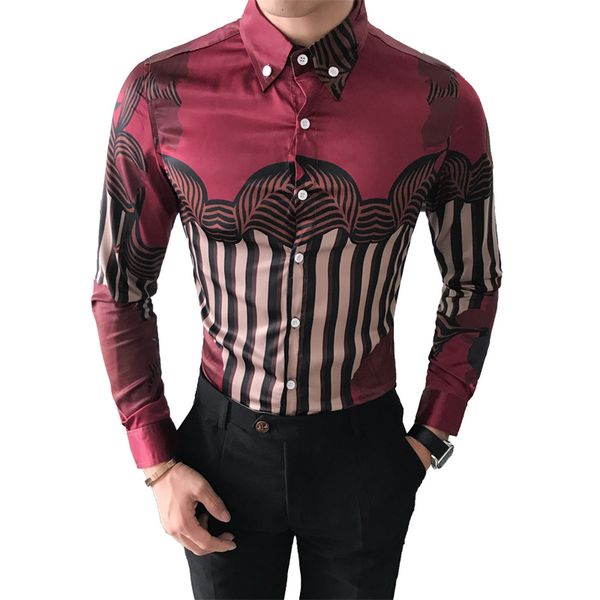 mens floral shirt korean slim fit long sleeve elegant dress shirts male vintage night club casual blouse, White;black
mens floral shirt korean slim fit long sleeve elegant dress shirts male vintage night club casual blouse, White;black