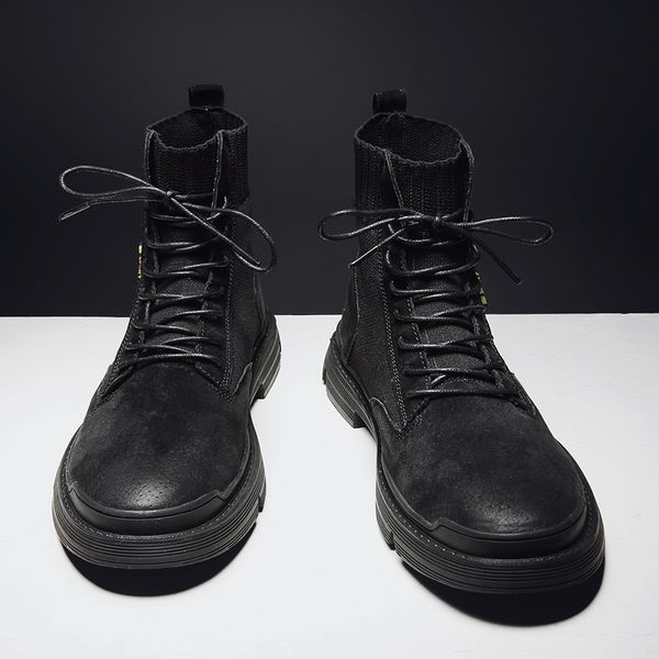 men's lace up casual boots 2019 new fall winter ankle fashion shoes basic boots comfortable leather outdoor walking, Black
men's lace up casual boots 2019 new fall winter ankle fashion shoes basic boots comfortable leather outdoor walking, Black