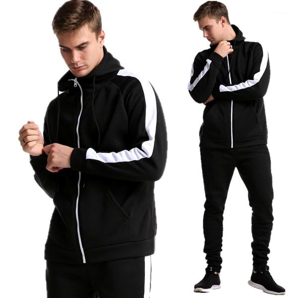 mens tracksuits sell loose stand neck male designer clothing casual fashion mens 2pcs striped hooded fitness, Gray
mens tracksuits sell loose stand neck male designer clothing casual fashion mens 2pcs striped hooded fitness, Gray