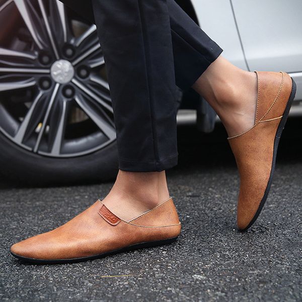 careaymade-men's shoes breathable thin korean version of soft leather driving shoes, leather round fashion casual peas shoes, Black
careaymade-men's shoes breathable thin korean version of soft leather driving shoes, leather round fashion casual peas shoes, Black