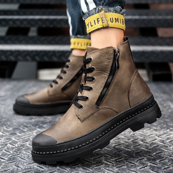 genuine leather men boots spring autumn outdoor man shoes lace up ankle boot men's trending shoes fashion men's boots k3, Black
genuine leather men boots spring autumn outdoor man shoes lace up ankle boot men's trending shoes fashion men's boots k3, Black