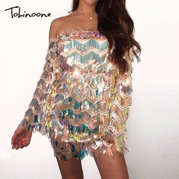tobinoone off shoulder summer dress 2019 sequin tassel bodycon dresses backless women club dress party vestidos, Black;gray
tobinoone off shoulder summer dress 2019 sequin tassel bodycon dresses backless women club dress party vestidos, Black;gray