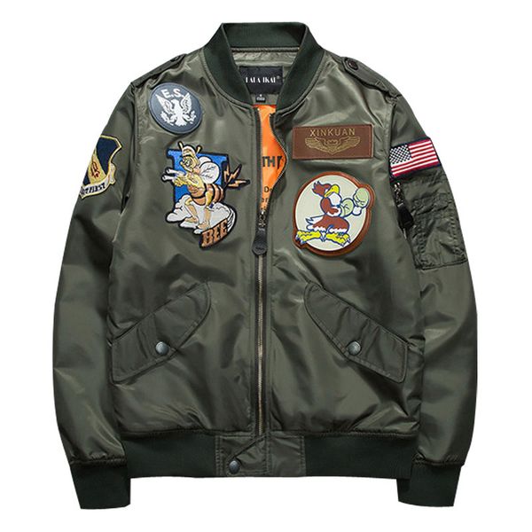 2019 ma1 army green ma-1 flight jacket pilot men bomber jacket stand collar printed male fashion sm-0988, Black;brown
2019 ma1 army green ma-1 flight jacket pilot men bomber jacket stand collar printed male fashion sm-0988, Black;brown