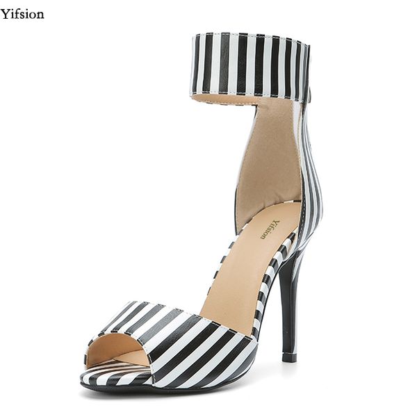 rontic new women ankle-wrap sandals thin high heels sandals peep toe black & white stripe casual shoes women us plus size 4-15
rontic new women ankle-wrap sandals thin high heels sandals peep toe black & white stripe casual shoes women us plus size 4-15