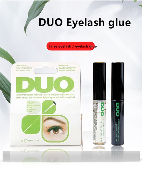 

2020 прибытие Duo Ресницы клей Eye Lash Клей кисти на КЛЕИ витамины белый / прозрачный / черный / 5g Новая упаковка макияж инструмент