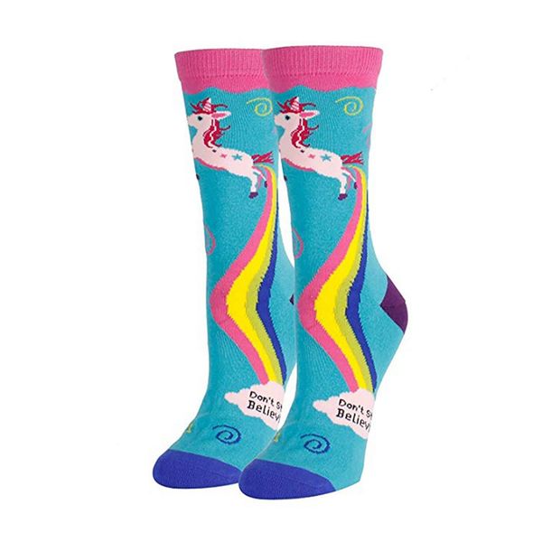 women scartoon horse rainbow wind printed socks holiday festival casual cotton spandex hosiery, Black
women scartoon horse rainbow wind printed socks holiday festival casual cotton spandex hosiery, Black