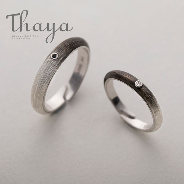 thaya black to white gradient rings customized engraved texts signature s925 silver ring for women promise love jewelry, Golden;silver
thaya black to white gradient rings customized engraved texts signature s925 silver ring for women promise love jewelry, Golden;silver