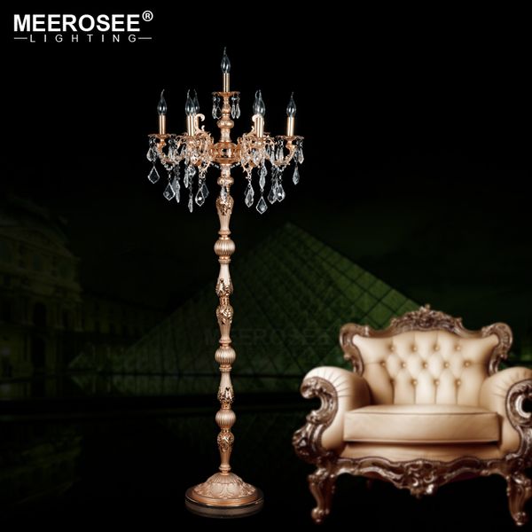 Luxurious Floor Lamp European Style Standing Floor Light Fixture E14/e12 Candle Lamparas Floor Lustre For Living Room Bedroom