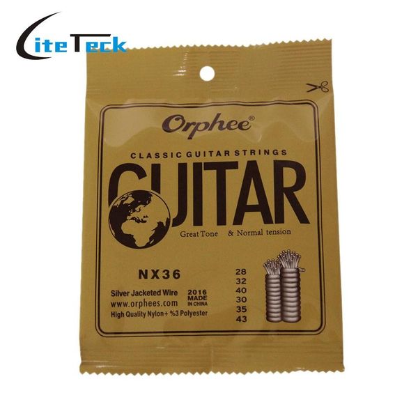 orphee nx36 nylon classical guitar strings 6pcs full set replacement (.028-.043) nylon core silver jacketed wire normal tension
orphee nx36 nylon classical guitar strings 6pcs full set replacement (.028-.043) nylon core silver jacketed wire normal tension