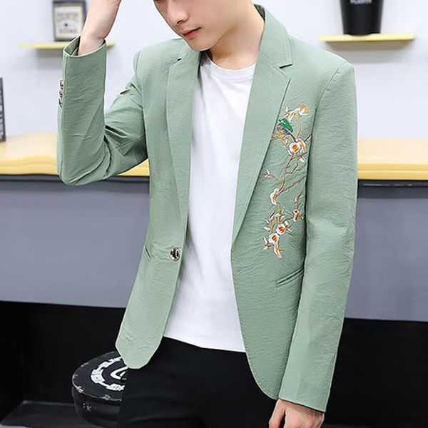 xiu luo 3xl cotton linen suit men embroidered jackets slim comfortable teen mens blazer jacket 2019 new fashions, White;black
xiu luo 3xl cotton linen suit men embroidered jackets slim comfortable teen mens blazer jacket 2019 new fashions, White;black