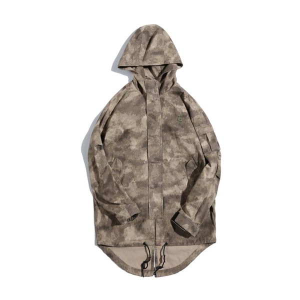 camouflage zipper army green windbreaker high street long hooded overcoat jackets for men, Tan;black
camouflage zipper army green windbreaker high street long hooded overcoat jackets for men, Tan;black