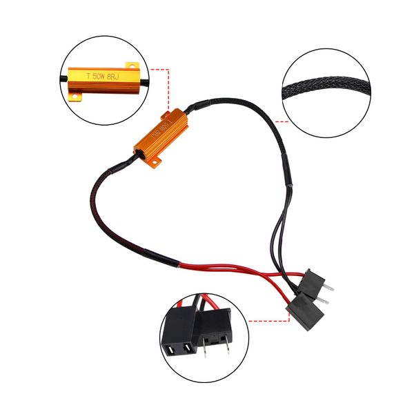 2pcs 50w 8rj h7 h11 h1 9005 9006 headlight load resistor led canbus car fog lamps decoder error warning resistance
2pcs 50w 8rj h7 h11 h1 9005 9006 headlight load resistor led canbus car fog lamps decoder error warning resistance