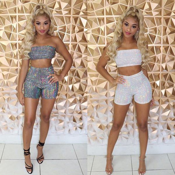 fashion print strapless off shoulder sleeveless crop with high waist shorts women two piece suits, White 
fashion print strapless off shoulder sleeveless crop with high waist shorts women two piece suits, White