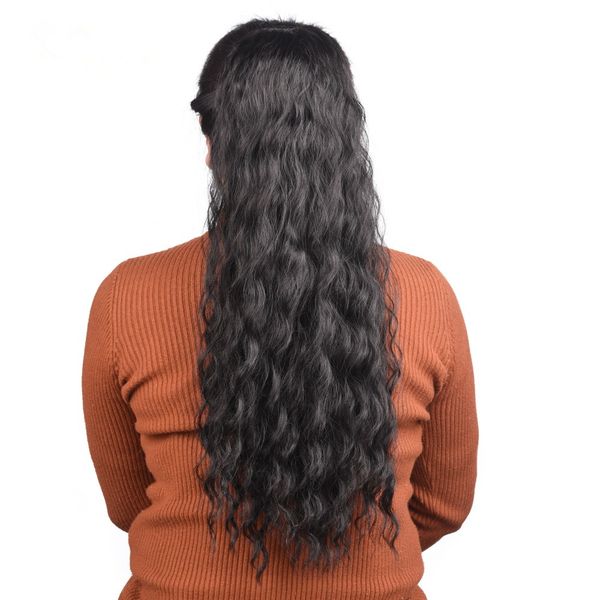 human 140g bouncy curly hair with two combs ponytail extensions long hairpiece multi colors available ing, Black
human 140g bouncy curly hair with two combs ponytail extensions long hairpiece multi colors available ing, Black