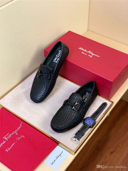 20ss luxury design leather men's dress shoes high grade wedding party original design classic loafers shoes fashion driving shoes with, Black
20ss luxury design leather men's dress shoes high grade wedding party original design classic loafers shoes fashion driving shoes with, Black