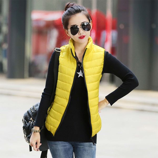 winter quilted padded vest jacket female pleated sleeveless stand collar basic waistcoat 2019 autumn winter women outwear coat, Black;white
winter quilted padded vest jacket female pleated sleeveless stand collar basic waistcoat 2019 autumn winter women outwear coat, Black;white