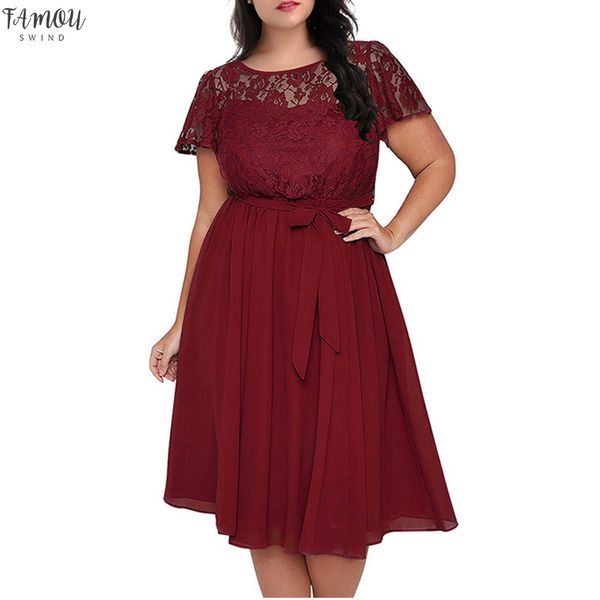 2020 plus size summer dress women elegant lace short sleeve patchwork large size dress office lady midi dresses black red, Black;gray
2020 plus size summer dress women elegant lace short sleeve patchwork large size dress office lady midi dresses black red, Black;gray