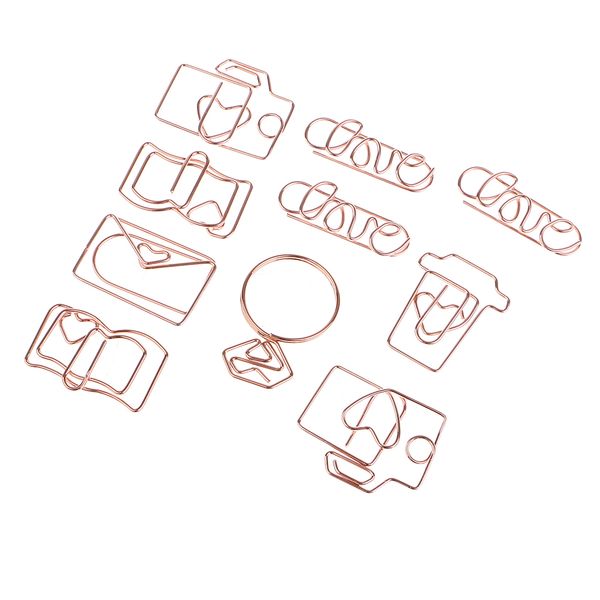 10 pieces assorted shape bookmarks file paper documents paperclips metal clips
10 pieces assorted shape bookmarks file paper documents paperclips metal clips