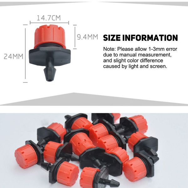 garden fittings red watering sprinklers 50/100pcs micro flow dripper adjustable 8 holes scattering spray nozzle irrigation drip
garden fittings red watering sprinklers 50/100pcs micro flow dripper adjustable 8 holes scattering spray nozzle irrigation drip