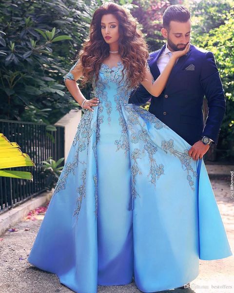 2019 blue lace applique a-line evening dress 3/4 long sleeves satin prom party gown sweep train formal pageant dresses bc2160, Black;red
2019 blue lace applique a-line evening dress 3/4 long sleeves satin prom party gown sweep train formal pageant dresses bc2160, Black;red